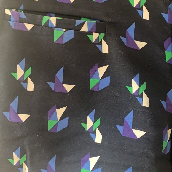 Club Monaco Navy Geometric Print Shorts - Picture 2 of 3